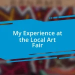 My Experience at the Local Art Fair