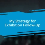 My Strategy for Exhibition Follow-Up